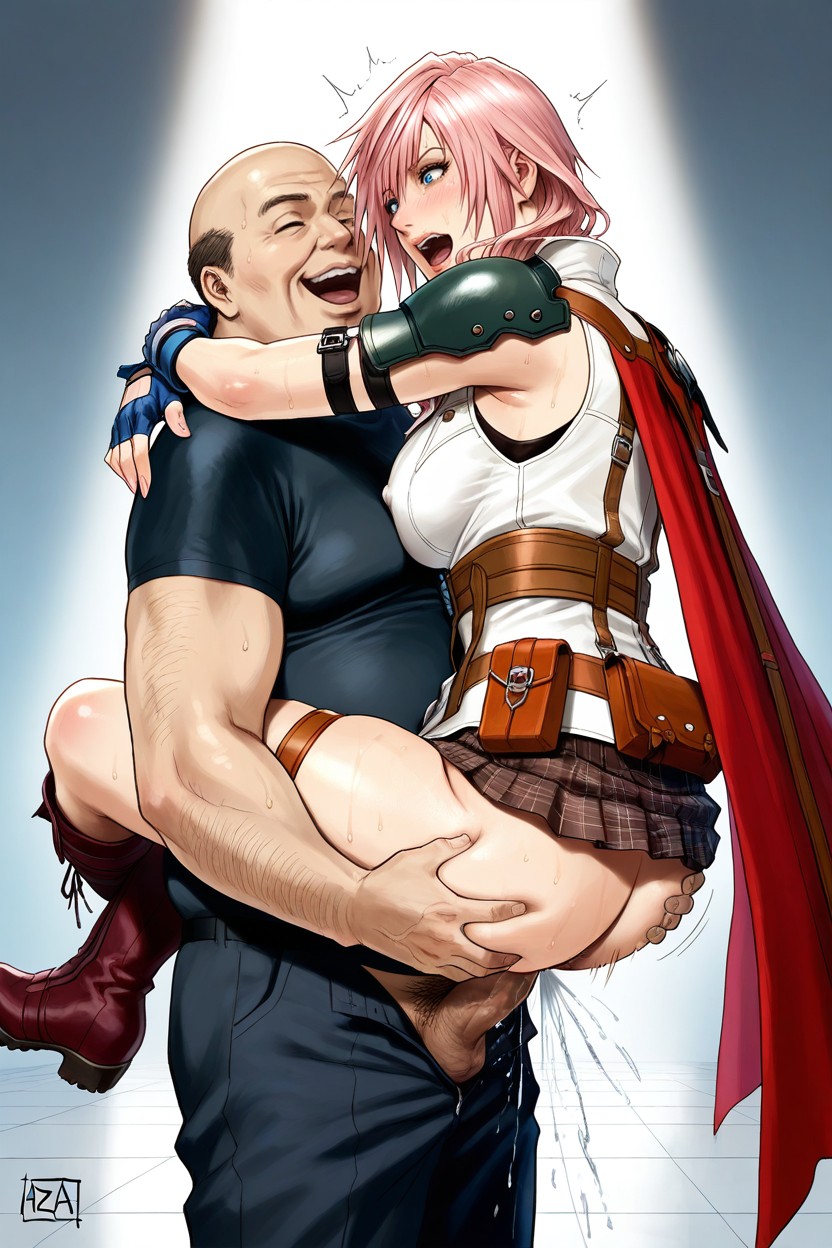 Medium Ass, Lightning Farron Outfit, Azasuke Art Style Hentai AI Porn