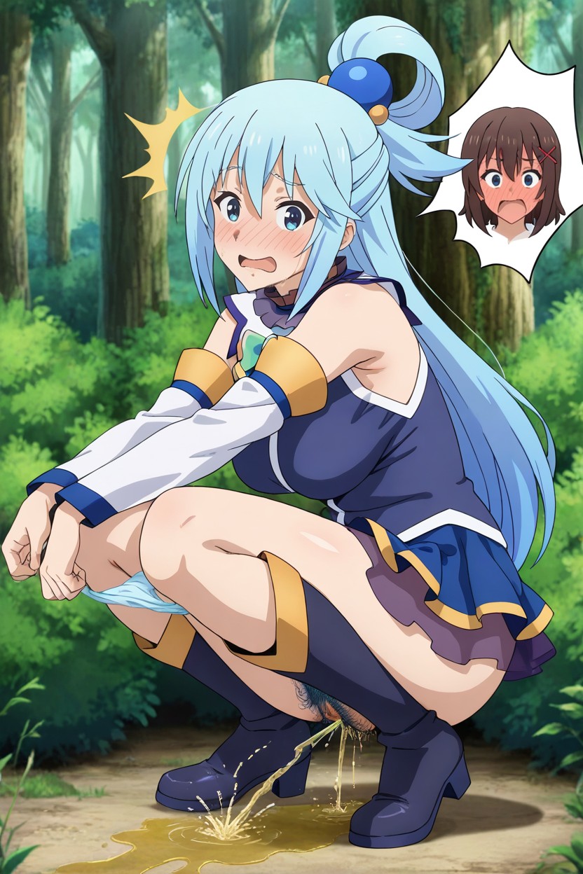 The Gets Up, Closed Pussy, In A Half-squat Hentai AI Porn