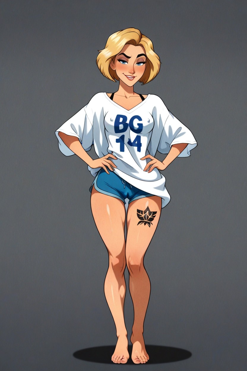 Tiptoes, Small Breasts, Athletic Hentai AI Porn