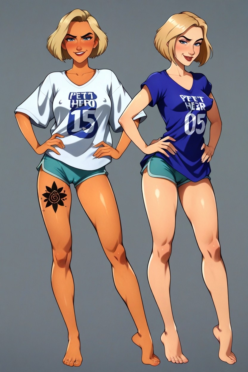 Disney Style, American, Hyper Detailed Puffy Camel Toe Hentai AI Porn