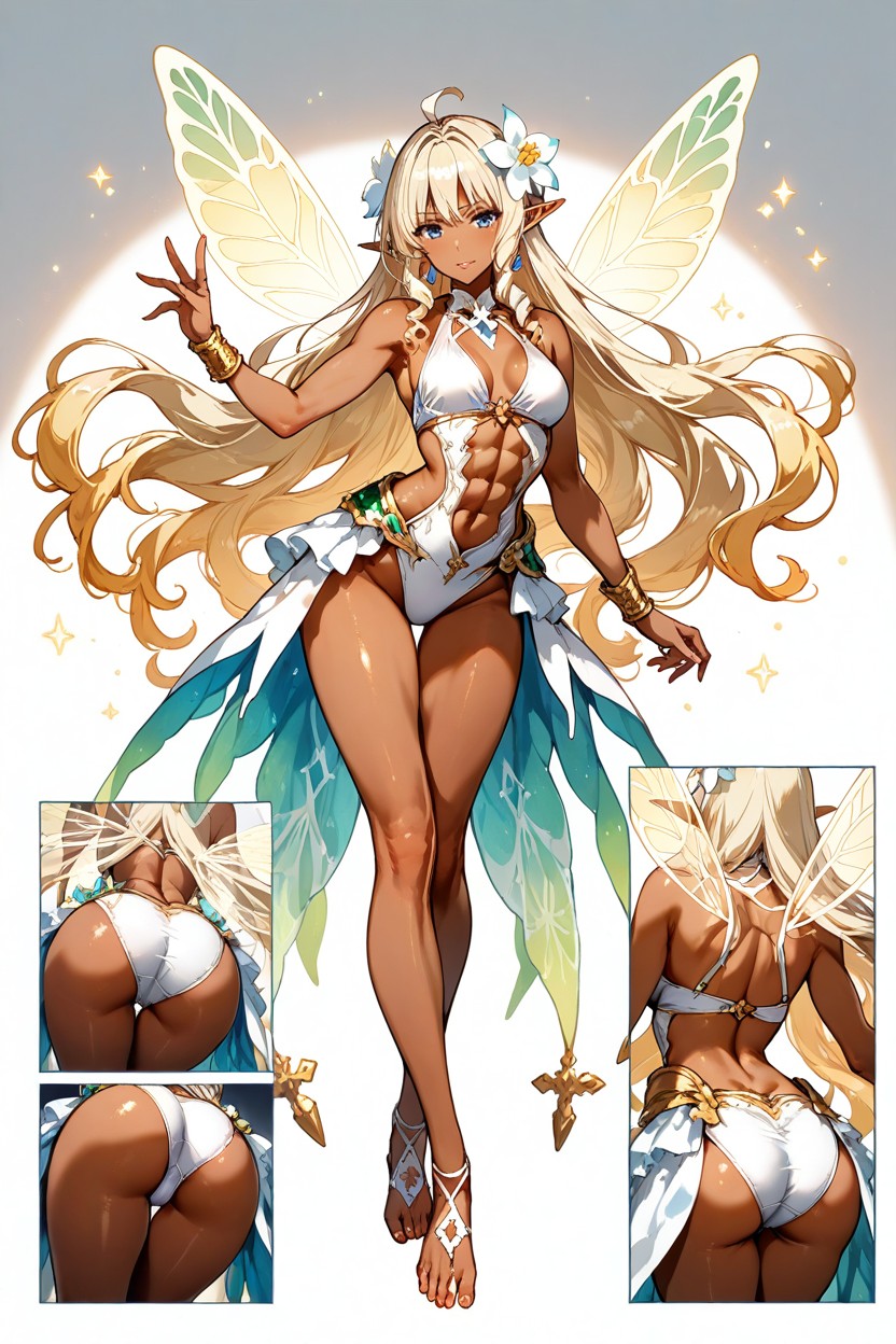 V-shaped Body, Blue Eyes, Motion Lines Hentai AI Porn