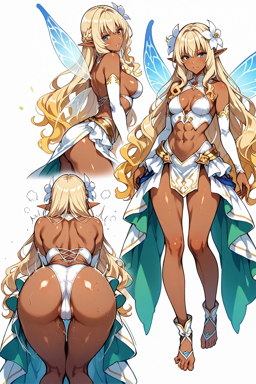 Hair Flower, Same Character Proportions And Outfits, Futaba Lily Ramses Hentai AI Porn