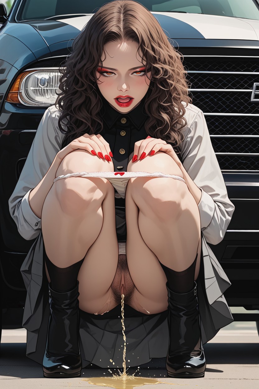 Extremely Beautiful, Look To The Viewer, Panties Knees Hentai AI Porn