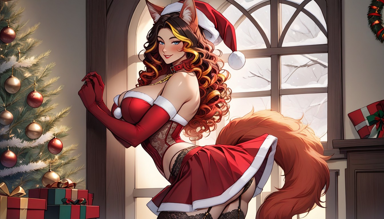 Breasts Exposed, Seductive Eyes, Red Hair Hentai IA