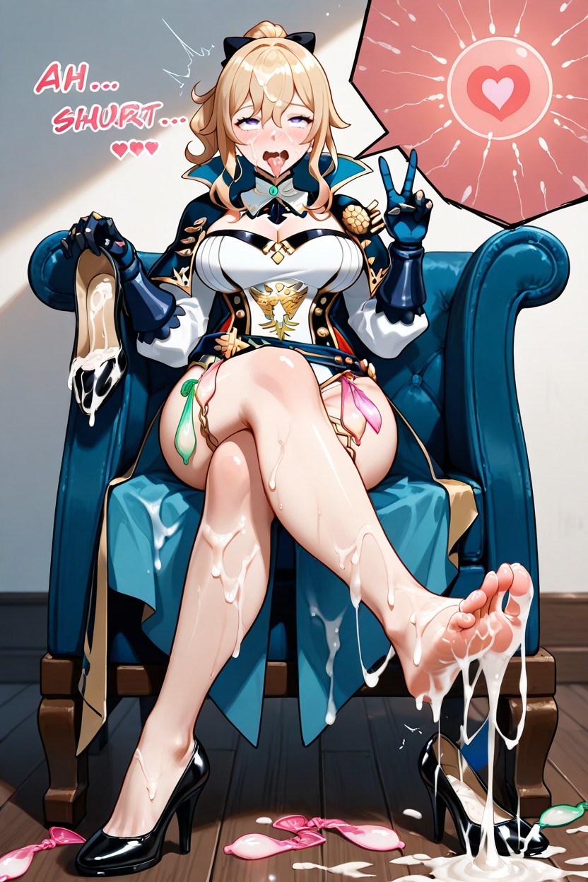 Sperm Covered Feet, Cinturón De Condones Usados, Cum On Face Hentai IA