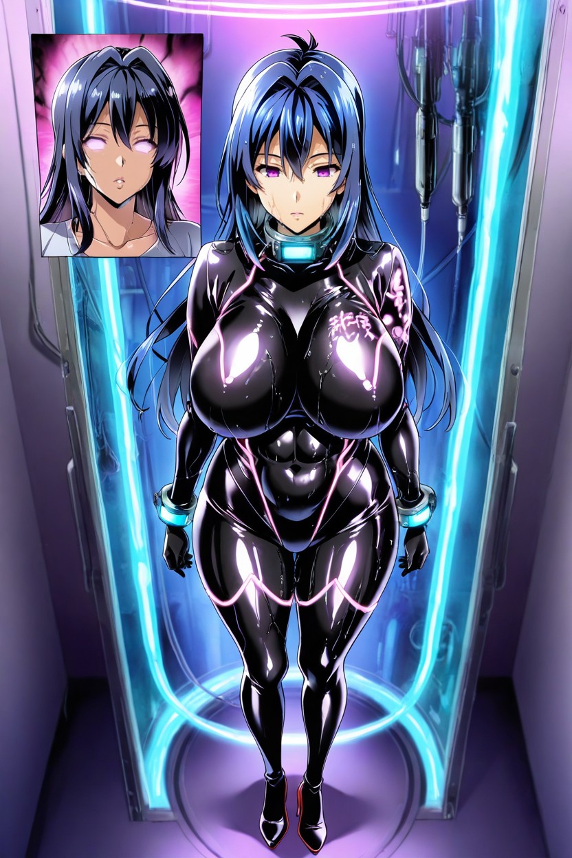 Japanese Goddesses, High Heel, Latex Fullbody Leotard Hentai IA