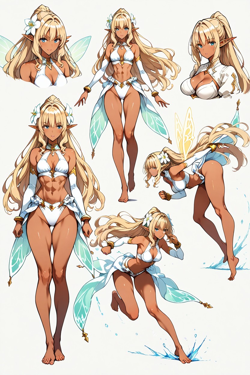 Hyper Long Elegant Legs, Mid-air Motion, Punching Hentai IA