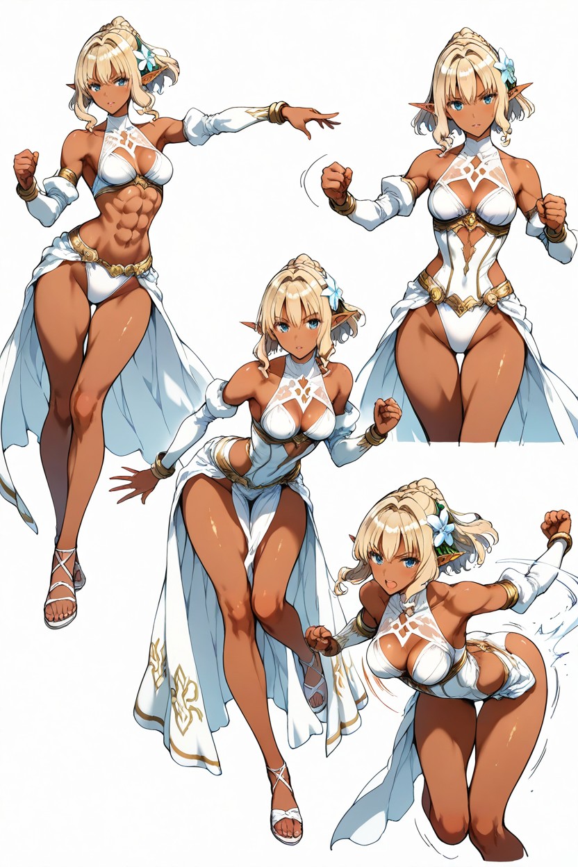 Vues Multiples, Thigh Gap, Same Character Proportions And Outfits Porno IA Hentai