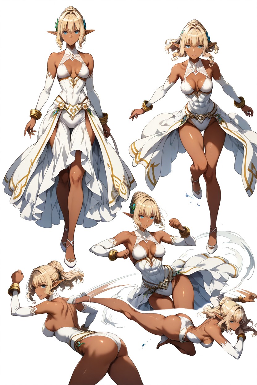 Multiple Views, Backlit, Fighting Poses Hentai AI Porn