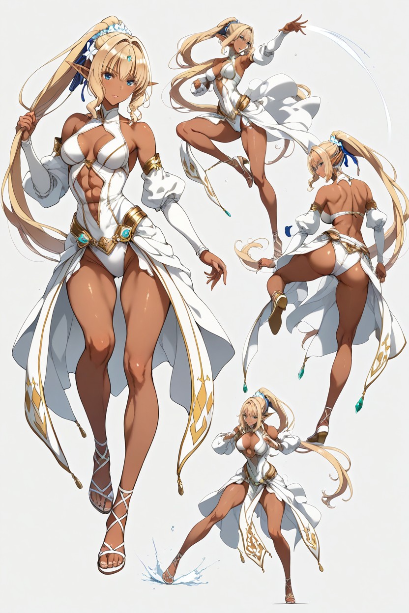 Contraluz, Spread Long Five Toes, Hyper Long Elegant Legs Hentai IA