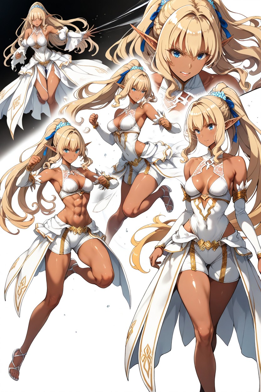 Full Lips, Hyper Long Elegant Legs, Highly Varied Action Poses And Angles Hentai IA
