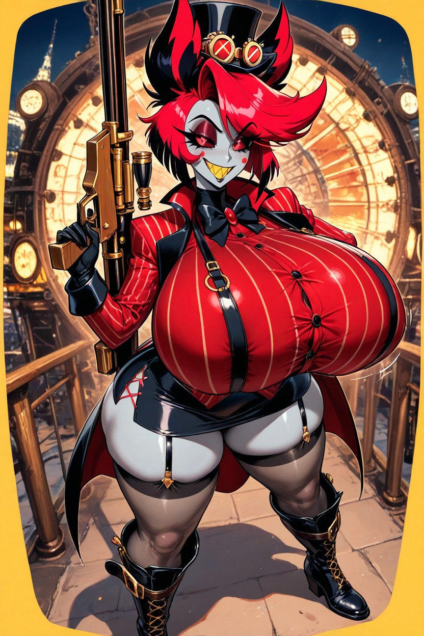 Red Hair, Steampunk, Human Anatomy Hentai IA