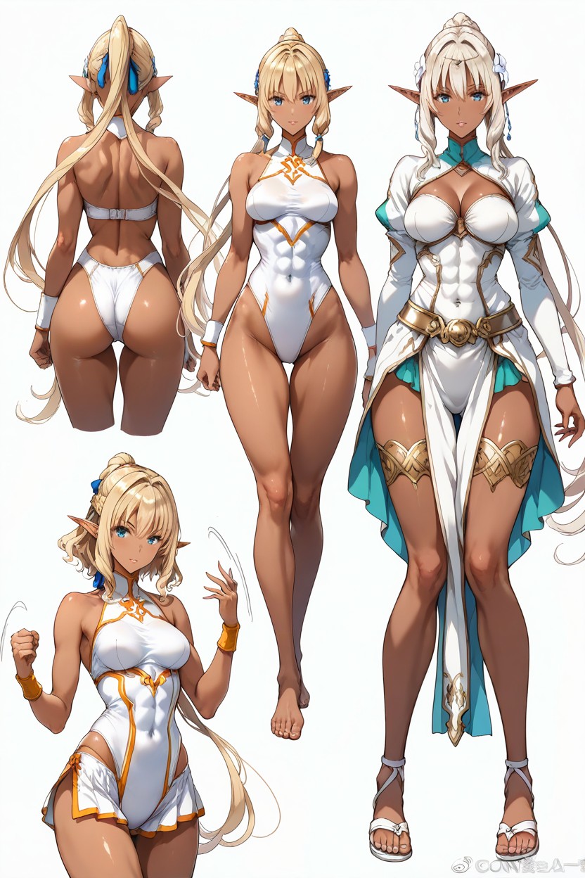 Múltiples Vistas, Muted Colors, Smooth Knees Hentai IA