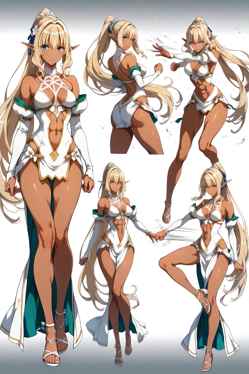 Full Lips, Thigh Gap, Endou Okito Art Style Hentai IA