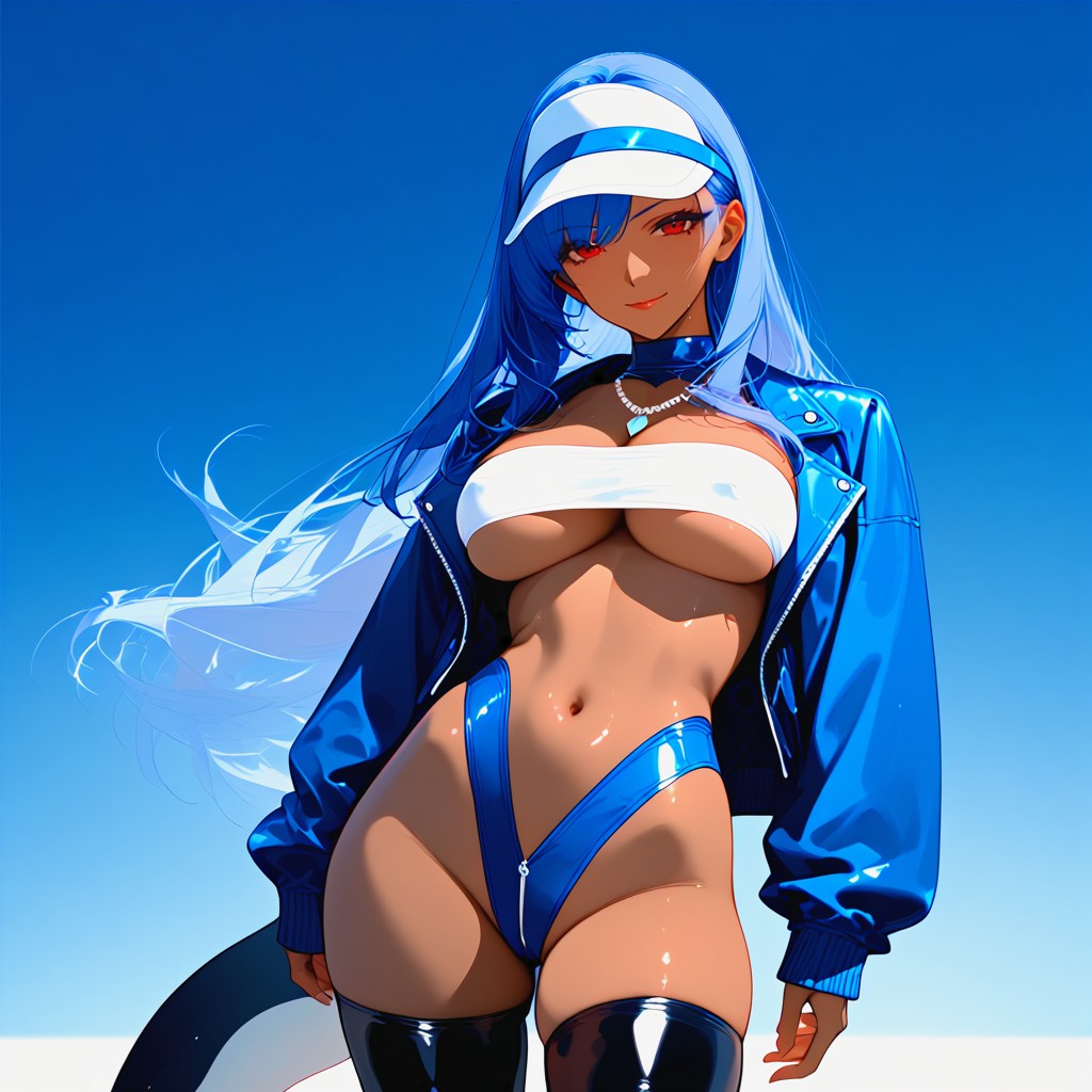 Latex Legwear, Jewelry, Confident And Teasing Face Hentai IA