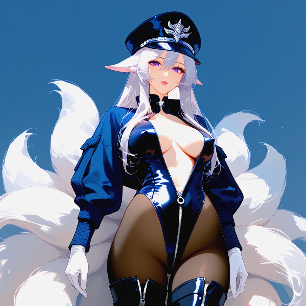 White Gloves, Pink Lips, Multiple Tail Hentai IA