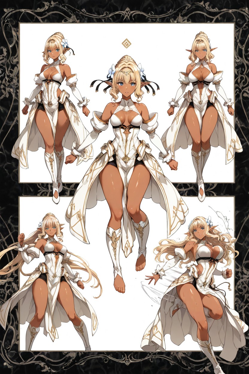 Hyper Tall Woman, Hyper Long Elegant Legs, Multiple Angle Top Views Hentai IA