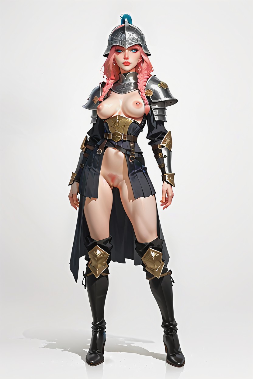 Long Hourglass Figure, Model, Blue Eyes Hentai IA
