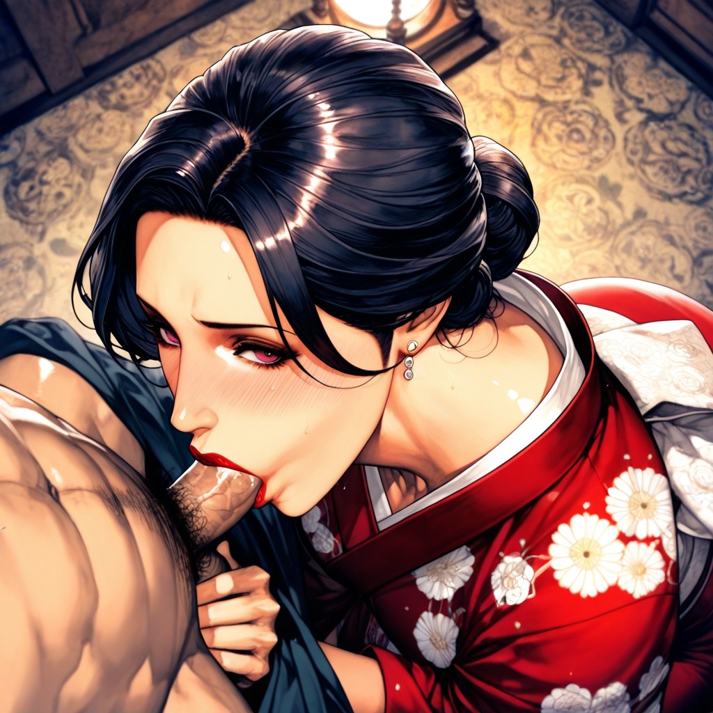 Makeup, Black Hair, Mature Hentai IA