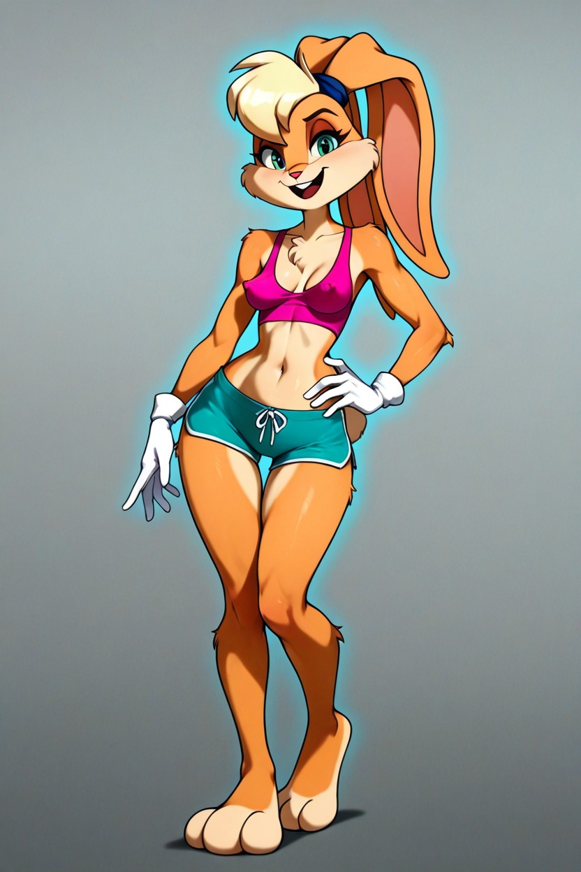 D Anime Lighting, Erect Nipples, Lola Bunny Hentai AI Porn