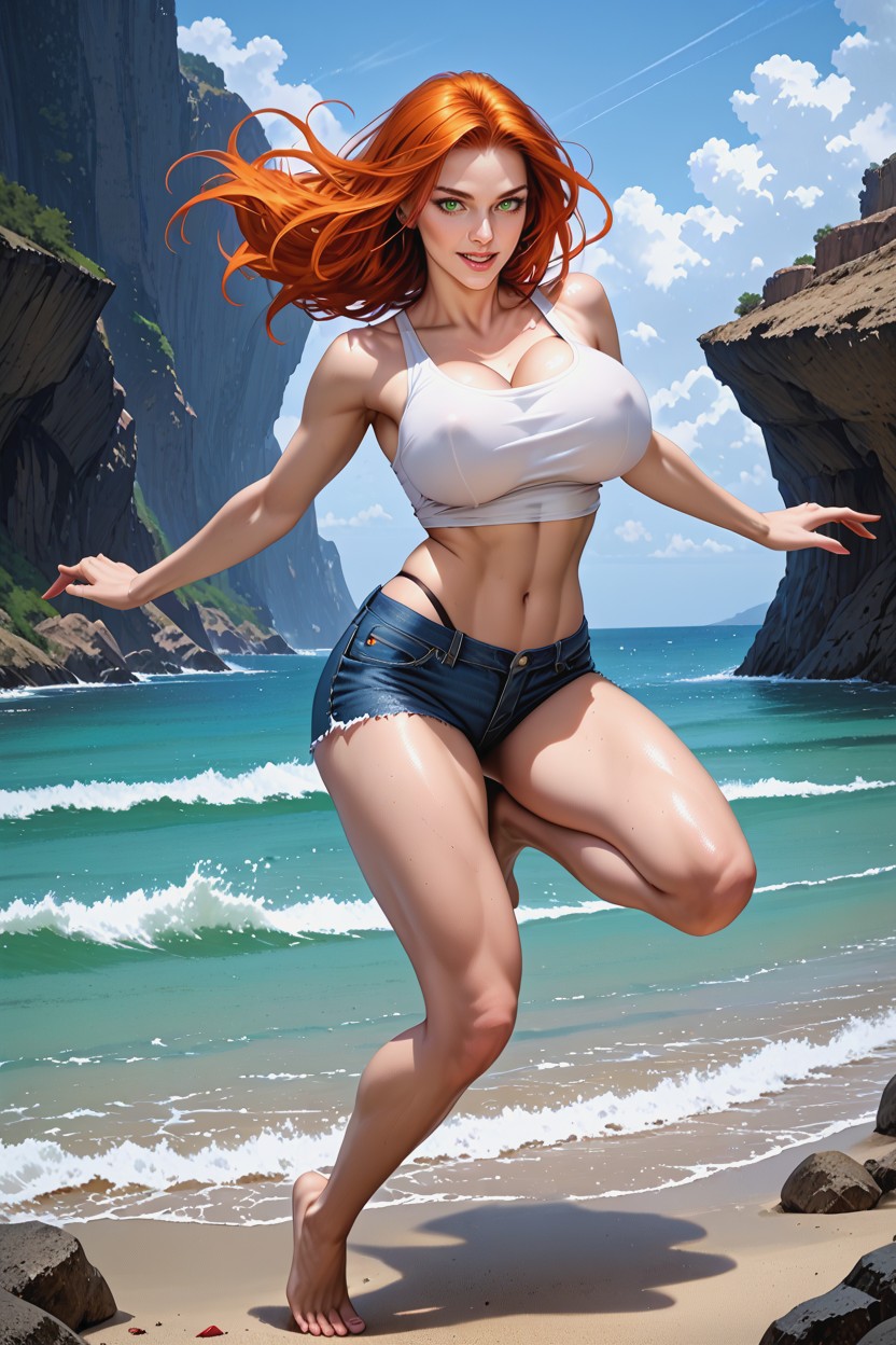 Arms Swinging Naturally, Detailed Face, 18+ Hentai IA