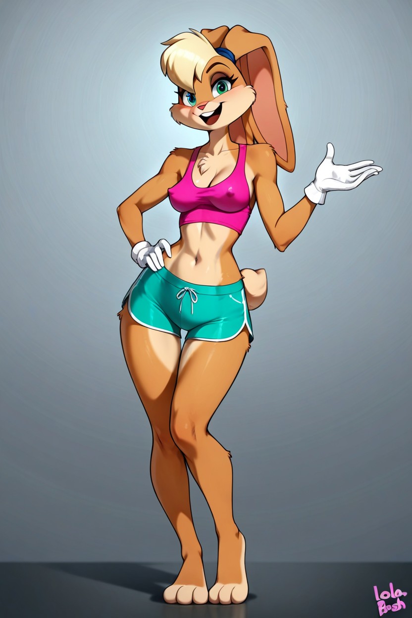 Null Style, Big Teal Eyes, Cel Shading Hentai IA