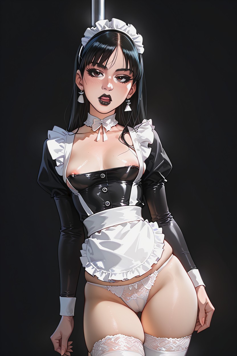Tight Body, Black Lips, Hairband Hentai IA
