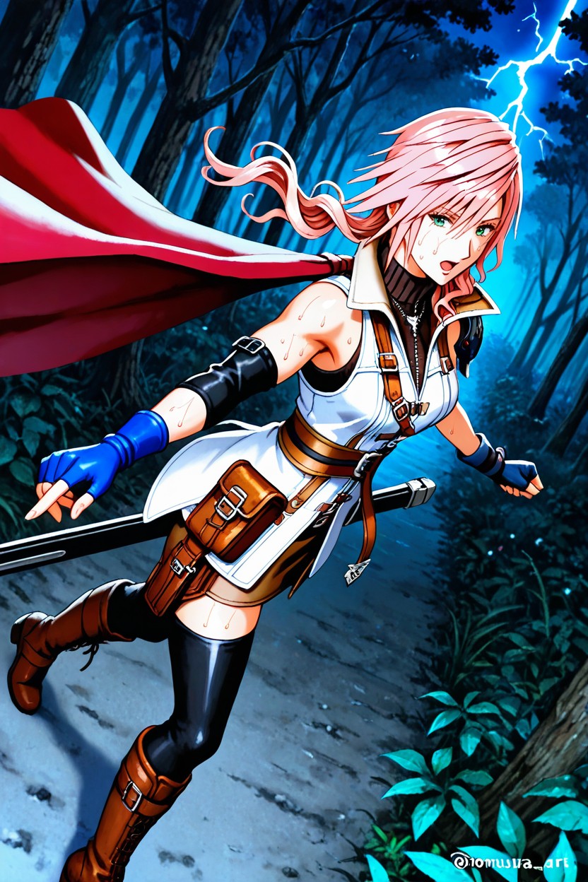 Swaying Arms, Soft Lighting, Plano Mediot Hentai IA