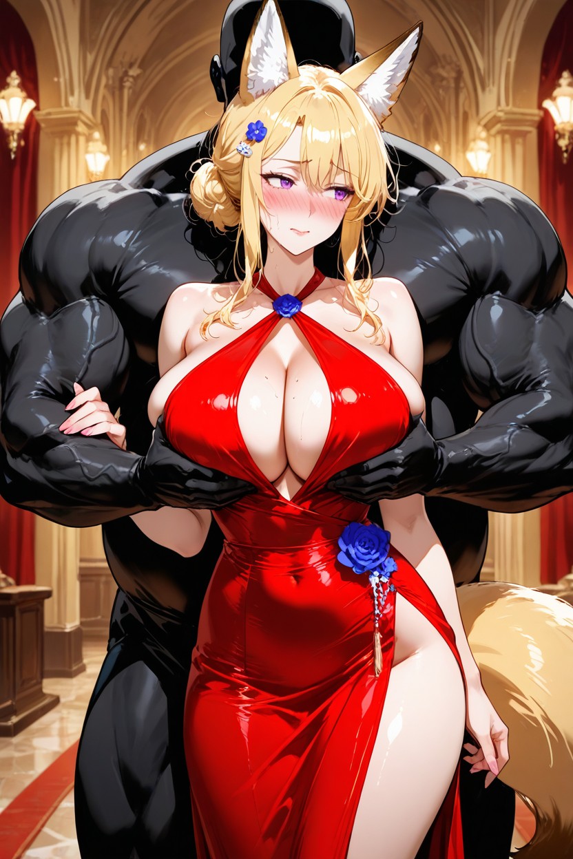 Look Away, Blushing, Messy Hair Hentai IA
