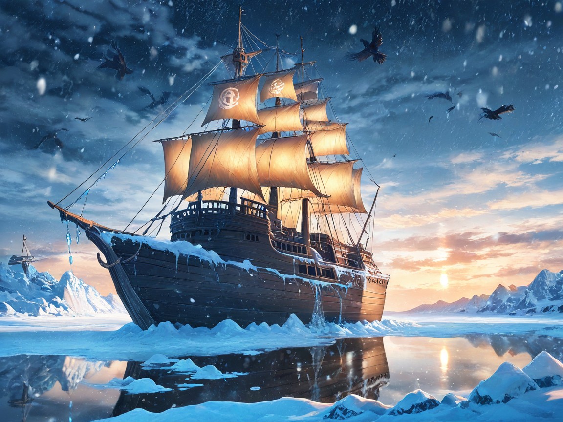 Snowing, Storybook Style, Arctic Survival Hentai AI Porn