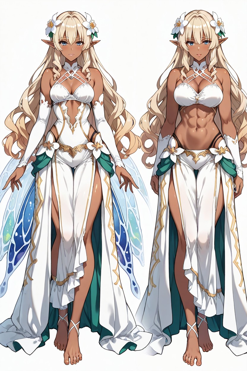 Dynamic Linework, Semi-realism, Smooth Knees Hentai AI Porn