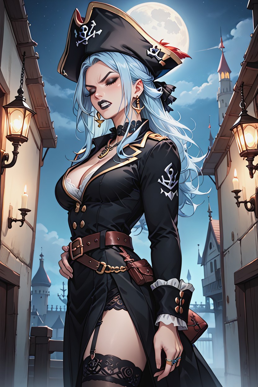 Light Blue Color Eyes, 18+, Pale Skin Hentai AI Porn