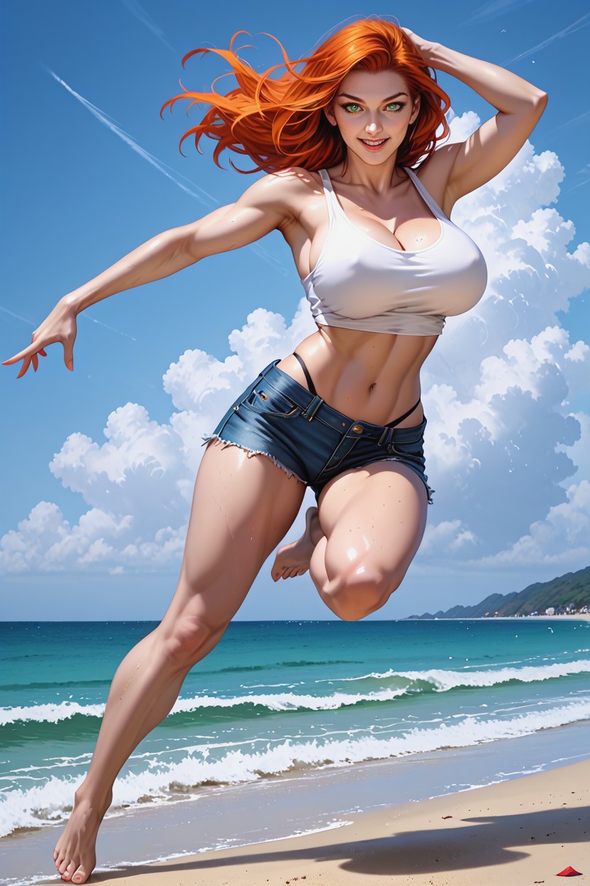 Excited, Naked Legs, Perfect Anatomy Hentai AI Porn