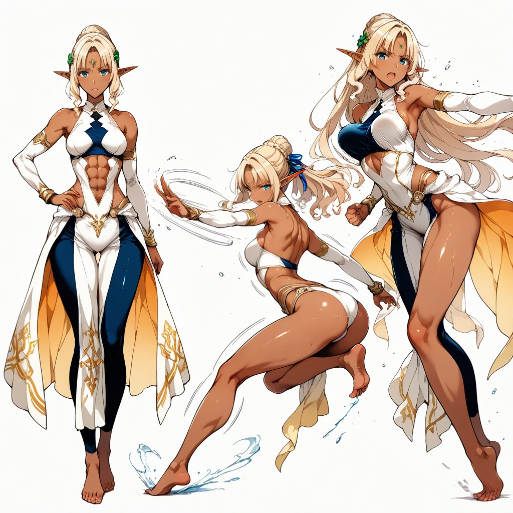 Hyper Tall Woman, Flee, Dynamic Linework Hentai AI Porn