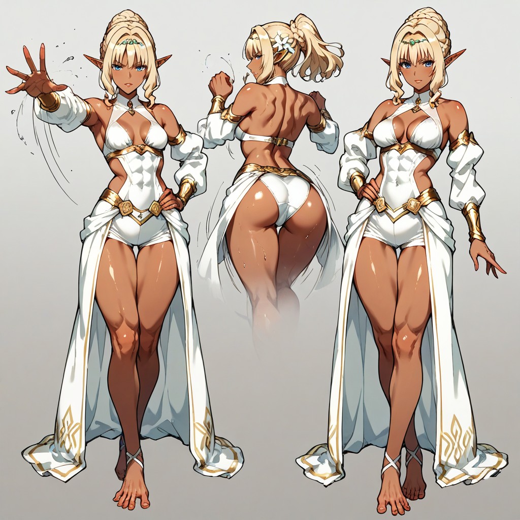 Motion Lines, Smooth Knees, Punching Hentai AI Porn