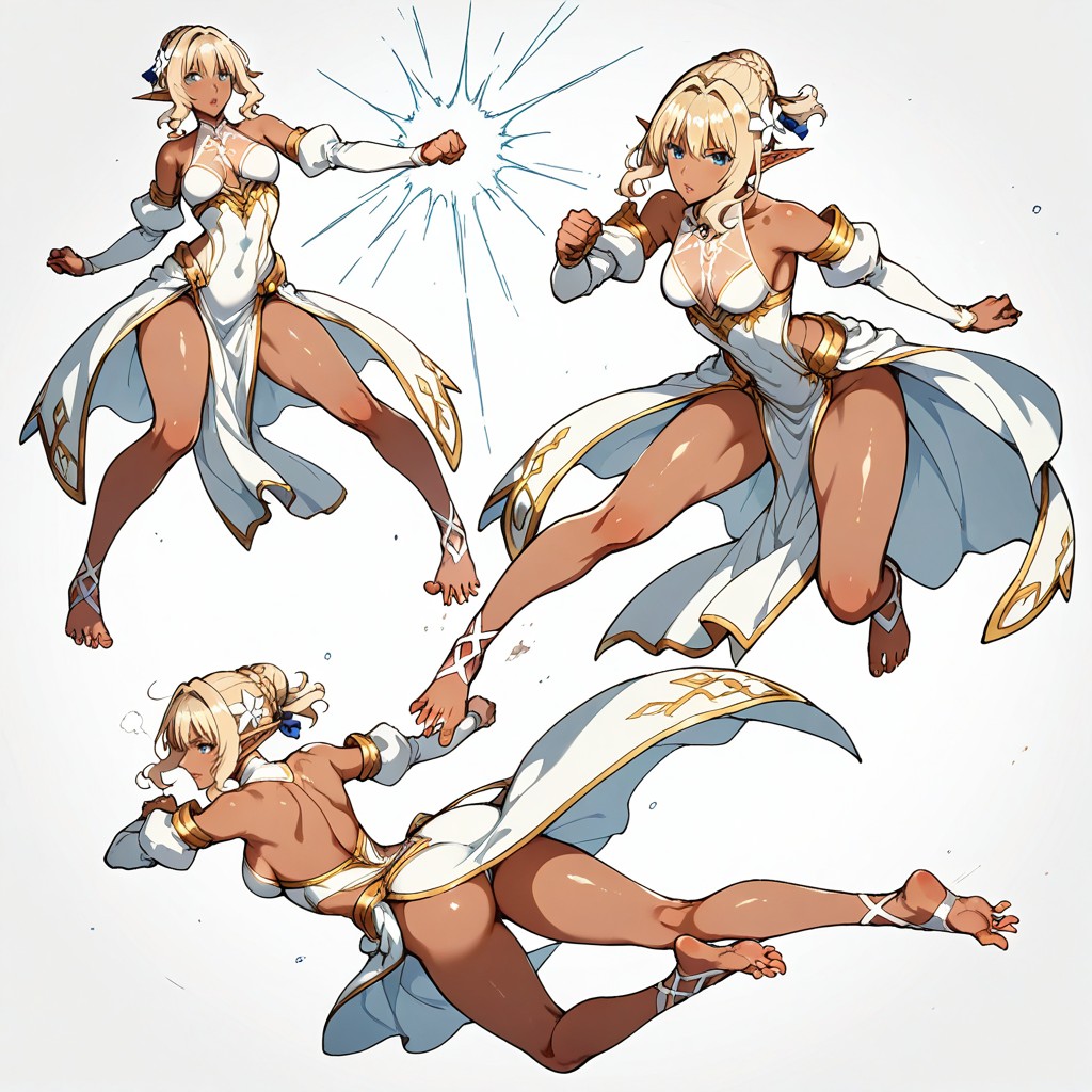 Kicking, Flee, Motion Lines Hentai AI Porn