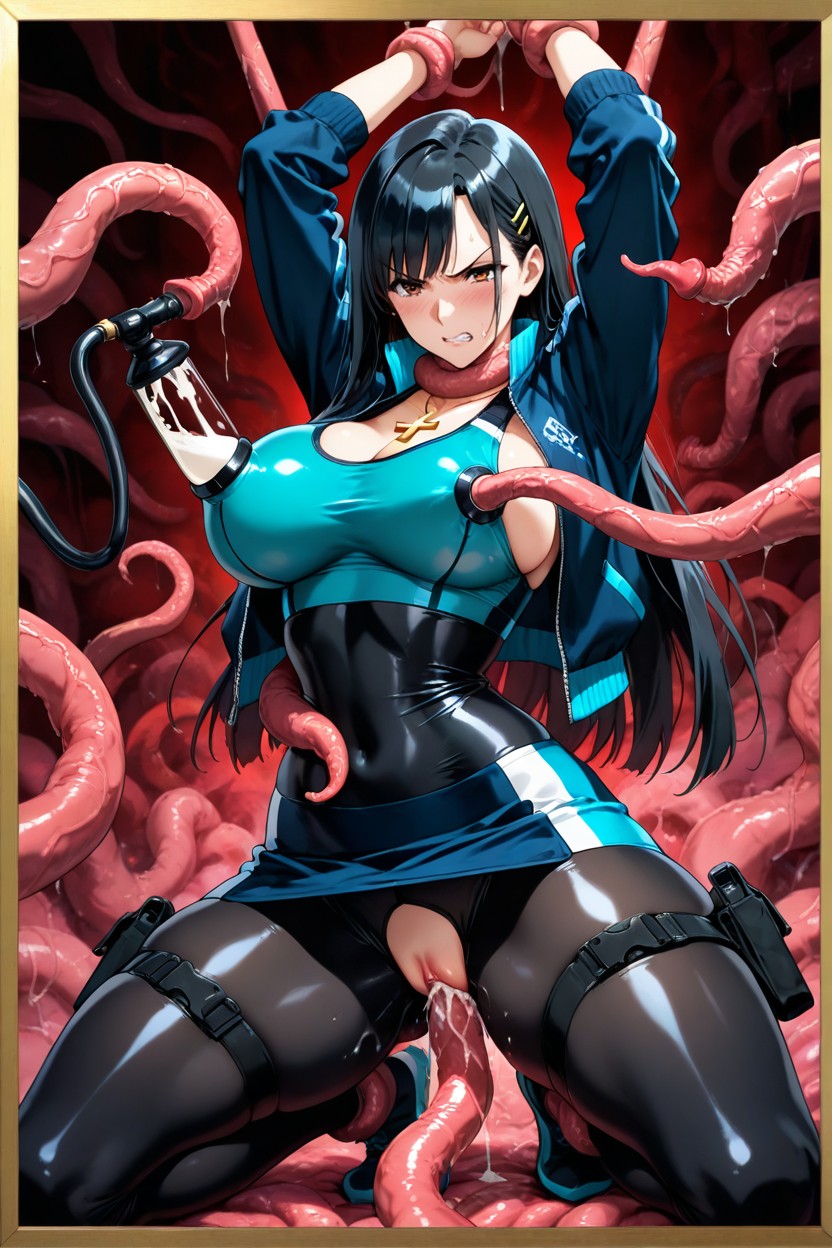 Anime Style, Feminine, Modern Tactical Fashion Hentai AI Porn