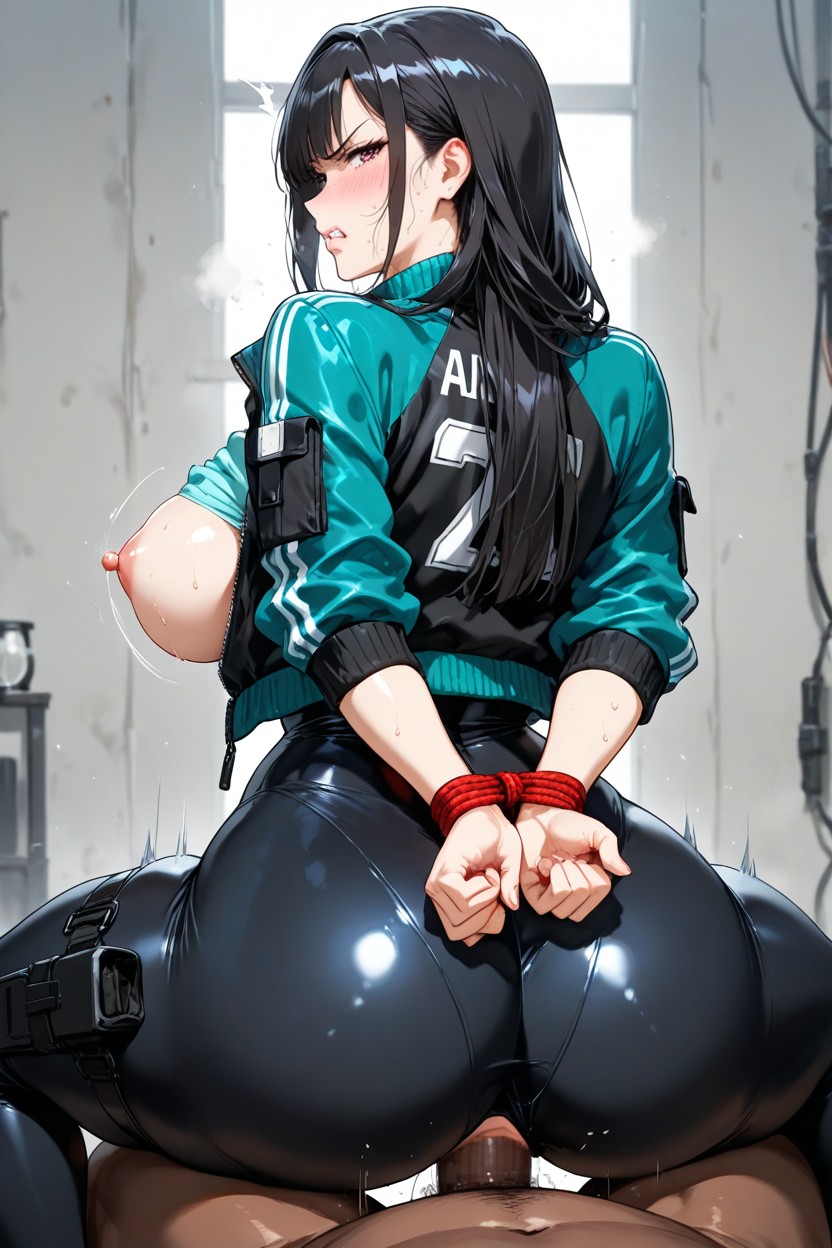 Anime Style, Exposed Nipple, Natural Body Features Hentai AI Porn