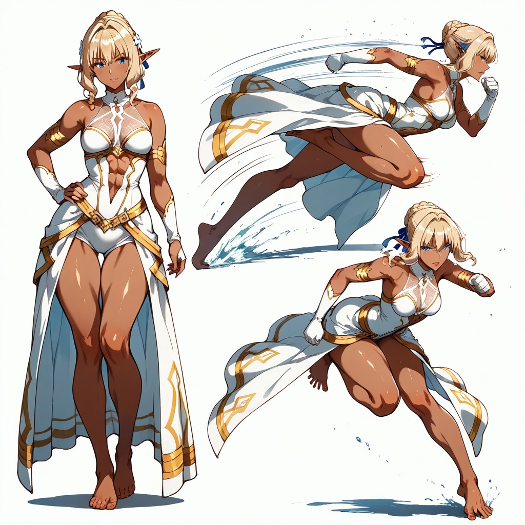 Spread Long Five Toes, Character Action Sheet, Semi-realism Hentai AI Porn