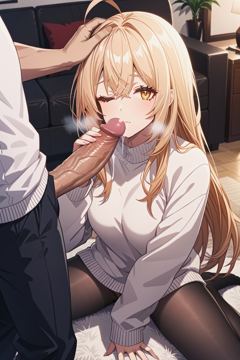 Black Pantyhose, Full Body, Hand On Head Hentai AI Porn