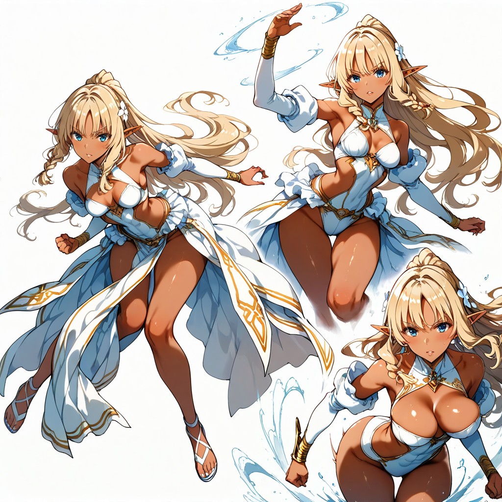 Flee, Wavy Blonde Hair, Agressive Poses Hentai AI Porn