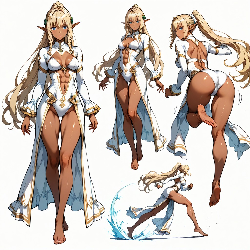Backlit, Same Character Proportions And Outfits, Spread Long Five Toes Hentai AI Porn