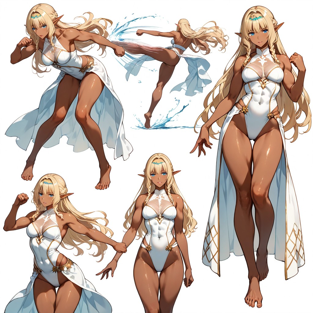White Background, Expressive Motion, Back Side Views Hentai AI Porn
