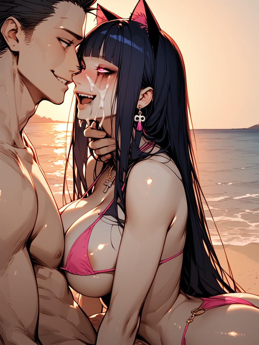 Hand Around Boob, Mind Bending Orgasm, Visible Ribcage AI黄漫