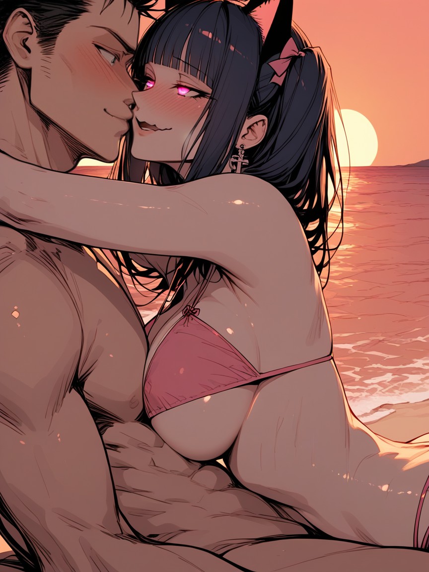 Gold Jewelry, Pretty Face, Massive Thick Cumshot Oozing Down Face Hentai KI Porno
