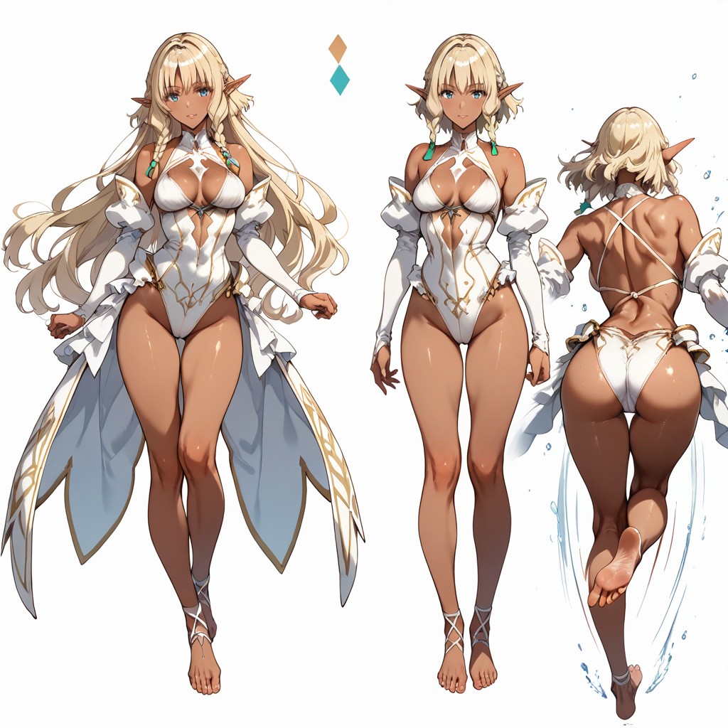 小乳, Fighting Poses, Back Braids AI黃漫