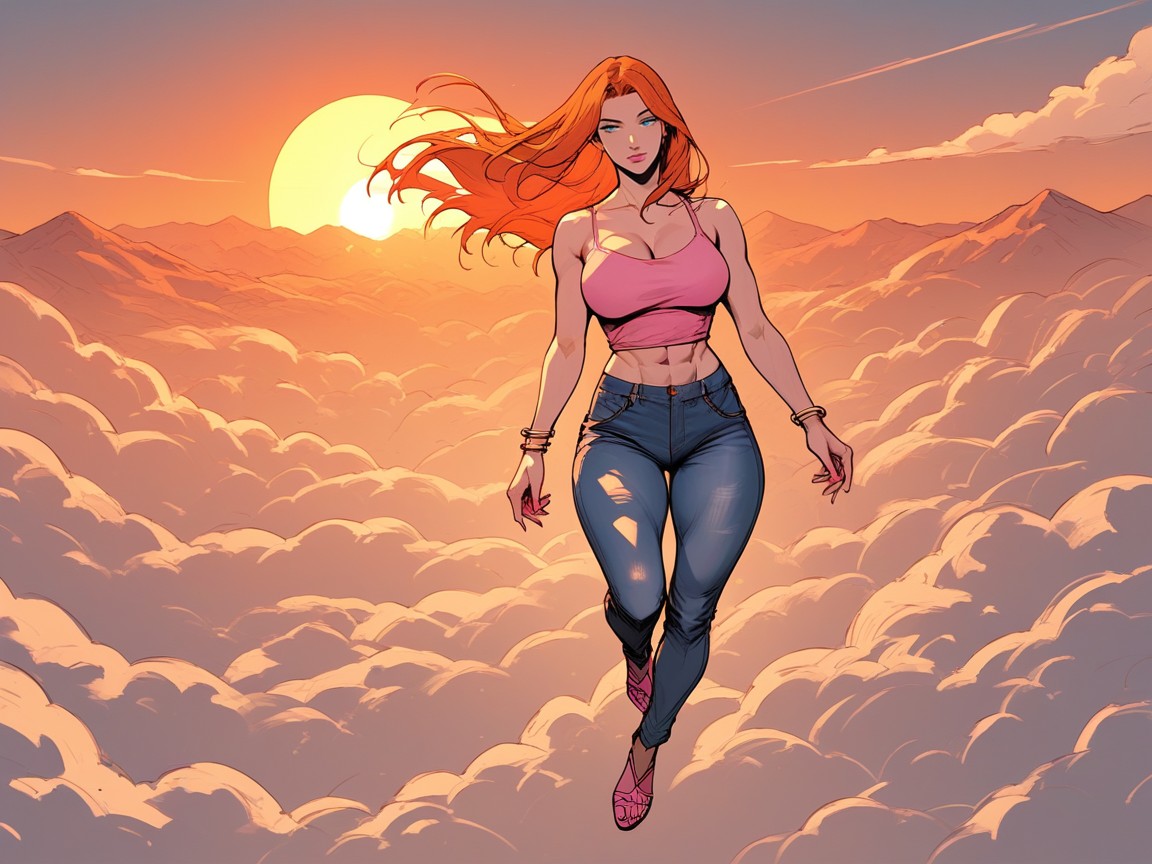 Perfect Image, En Forme, Coucher De Soleil Porno IA Hentai