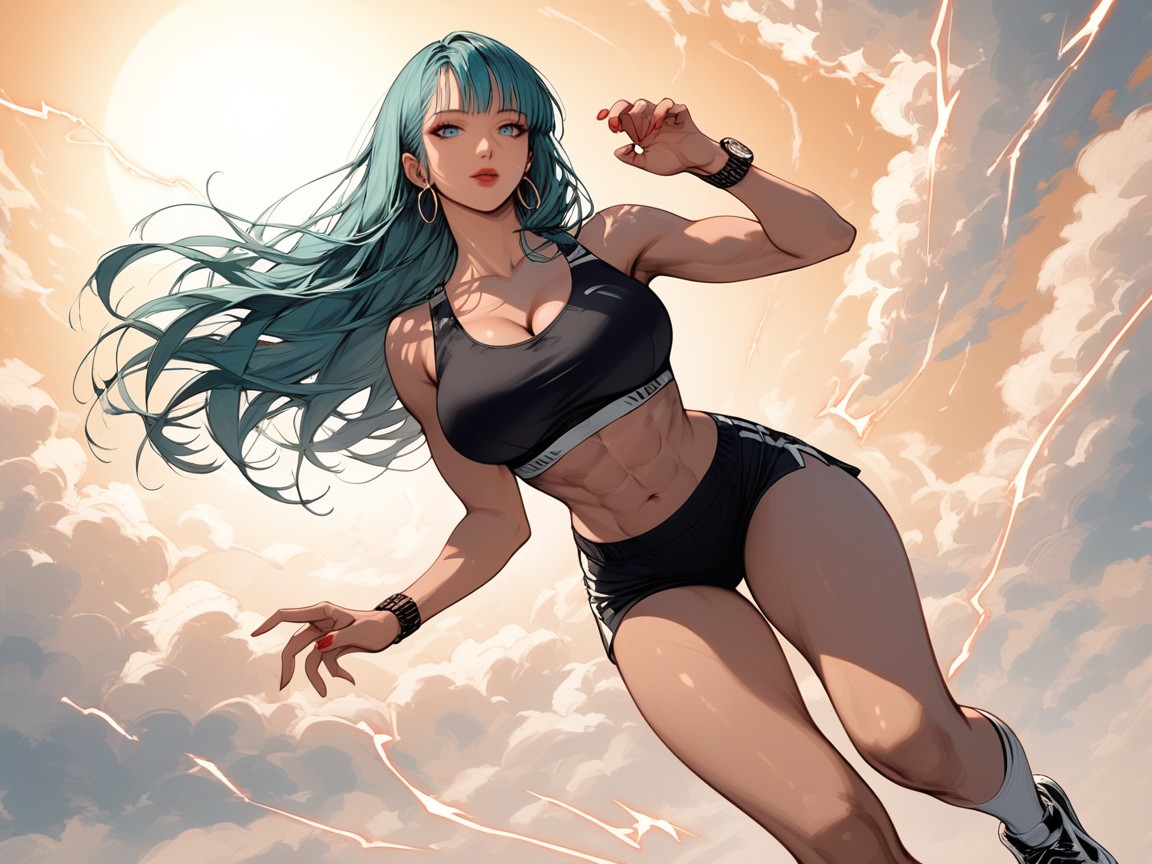 Perfect Image, Watch, Wearing A Black Tight Nike Sports Bra Porno IA Hentai