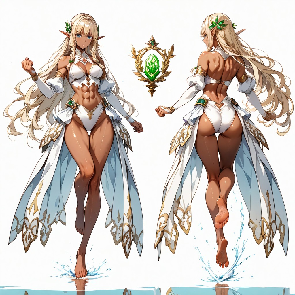 Multiple Angle, Wavy Blonde Hair, Endou Okito Art Style AI黄漫