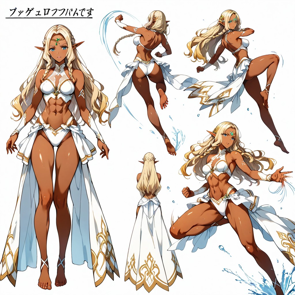 Multiple Angle, Asymetric Poses, Kicking Hentai IA